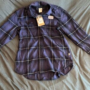 The North Face Arroyo Flannel Shirt Men’s Summit Navy/Purple LARGE (NWOT)